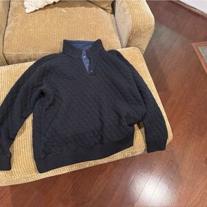 Orvis Black Quilted Pullover Jacket